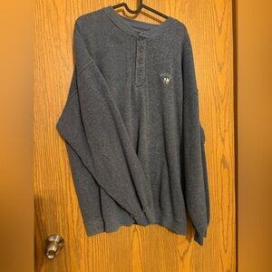 Men's Navy Henley Sweater - Big Dogs